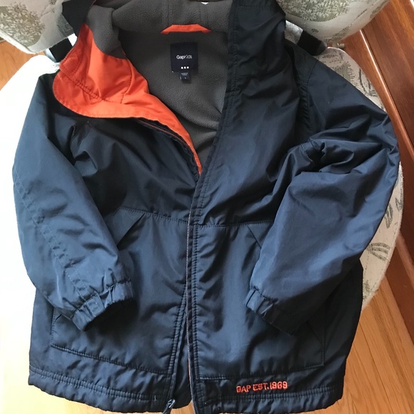 GAP Kids Hooded Spring/fall Jacket with fleece lining - size small - Picture 1 of 10